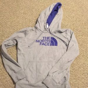 North Face gray sweatshirt